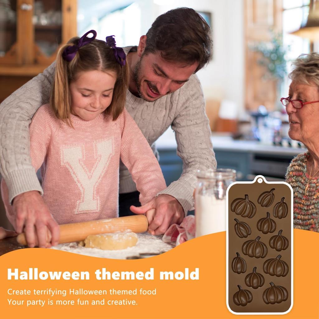 ALLY-MAGIC halloweenská silikonová forma dýňové formy na ledové kostky Formy na cukroví Formy na pečení Formy na fondanty Y6-WSTPMJ (Dýně)