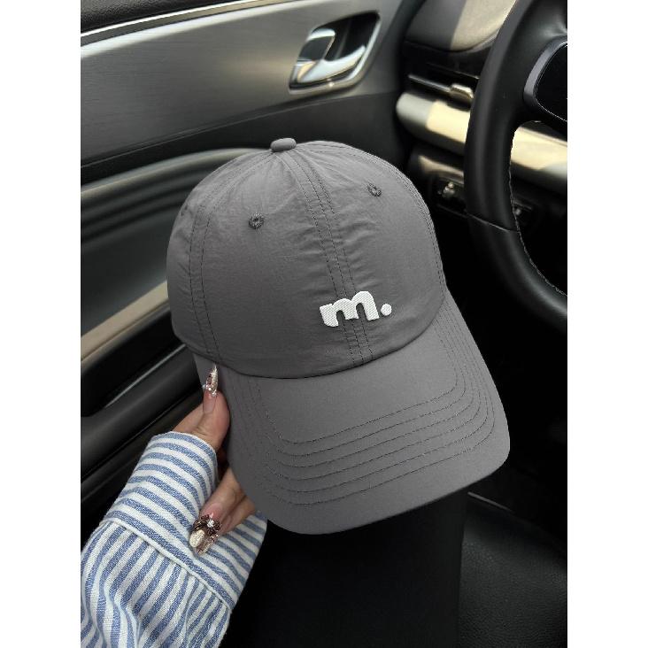 Quick-drying baseball cap for women, featuring letter embroidery, a soft brim, and a duckbill design, suitable for spring and summer, and available