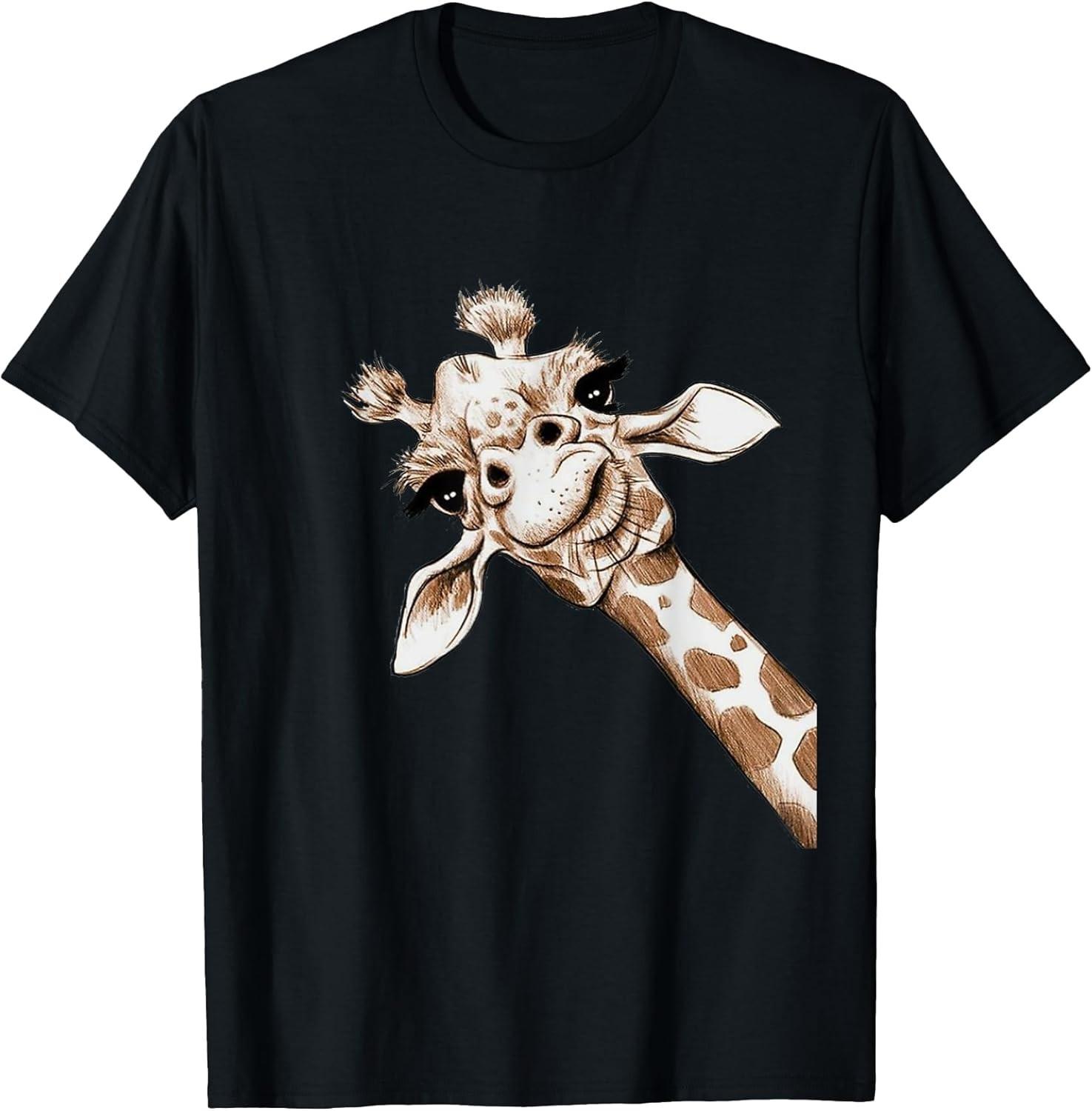 Nature Love Giraffe Women Wildlife Lovers Unisex Cotton Tee S-3XL S