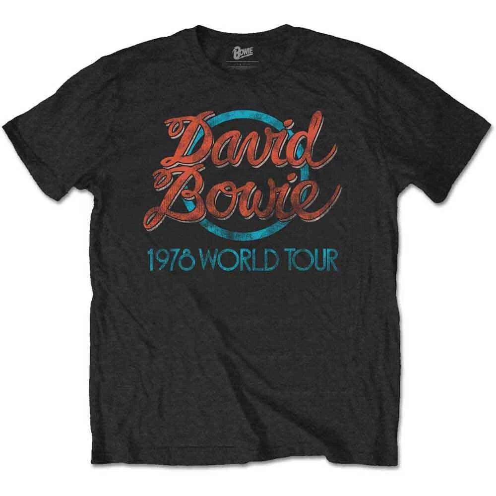 David Bowie Men s 1978 World Tour Black T-shirt M