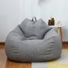 Nieuwe Extra Grote Zitzak Stoelen Bank Sofa Hoes Binnen Luie Lounger Voor Volwassenen Kinderen Sellwell (Bevat Geen Vulling)-90 * 110cm-Grijs