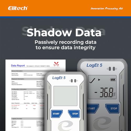 Elitech LogEt5 Temperature and Humidity Data Logger (USB Connection, with Temperature Probe)