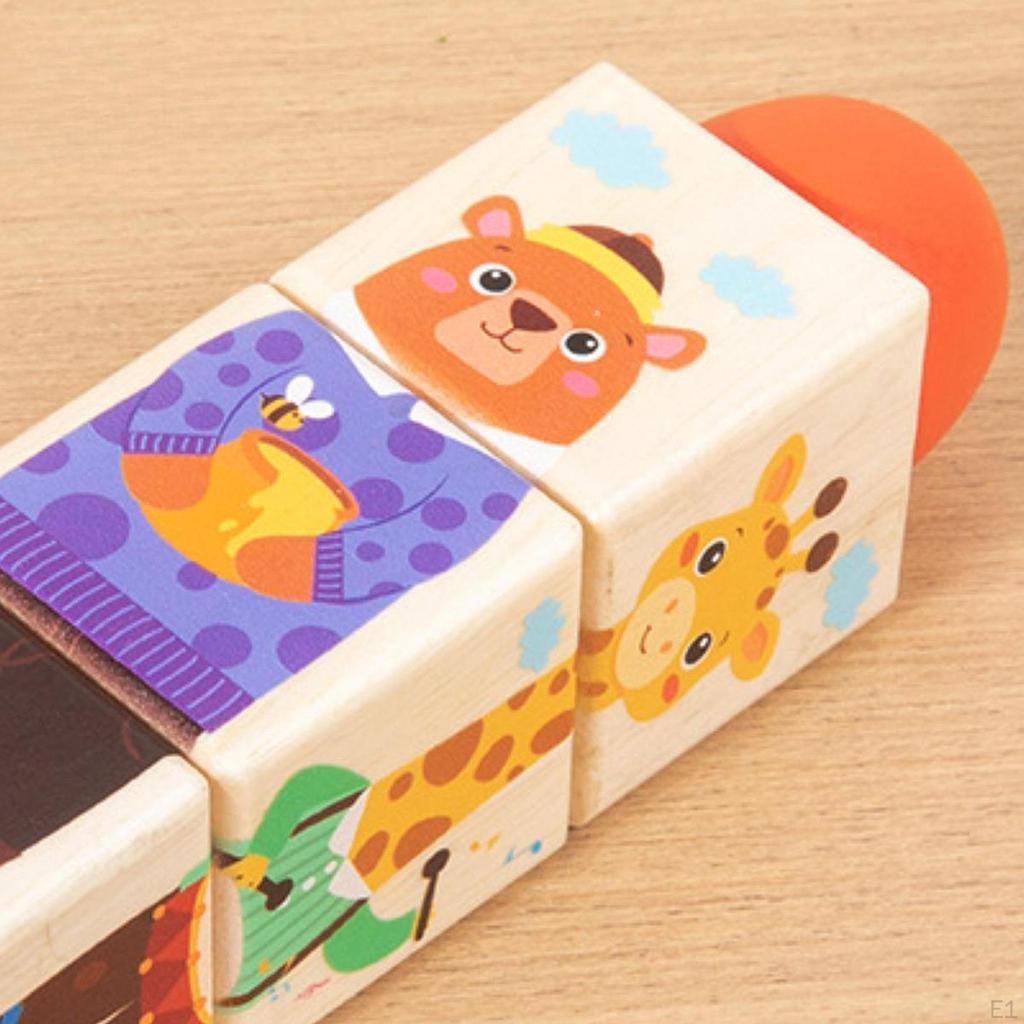 , Educational Toys, Building Blocks with Cartoon Motifs, Puzzles for Preschoolers, Gift