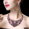 [KK Solis] Flower Luxury Rhinestone Necklace & EarringsClip-on Earrings Set  Bridal, Stage, Concert, Dance Accessories, Ballroom Dance, Belly Dance,