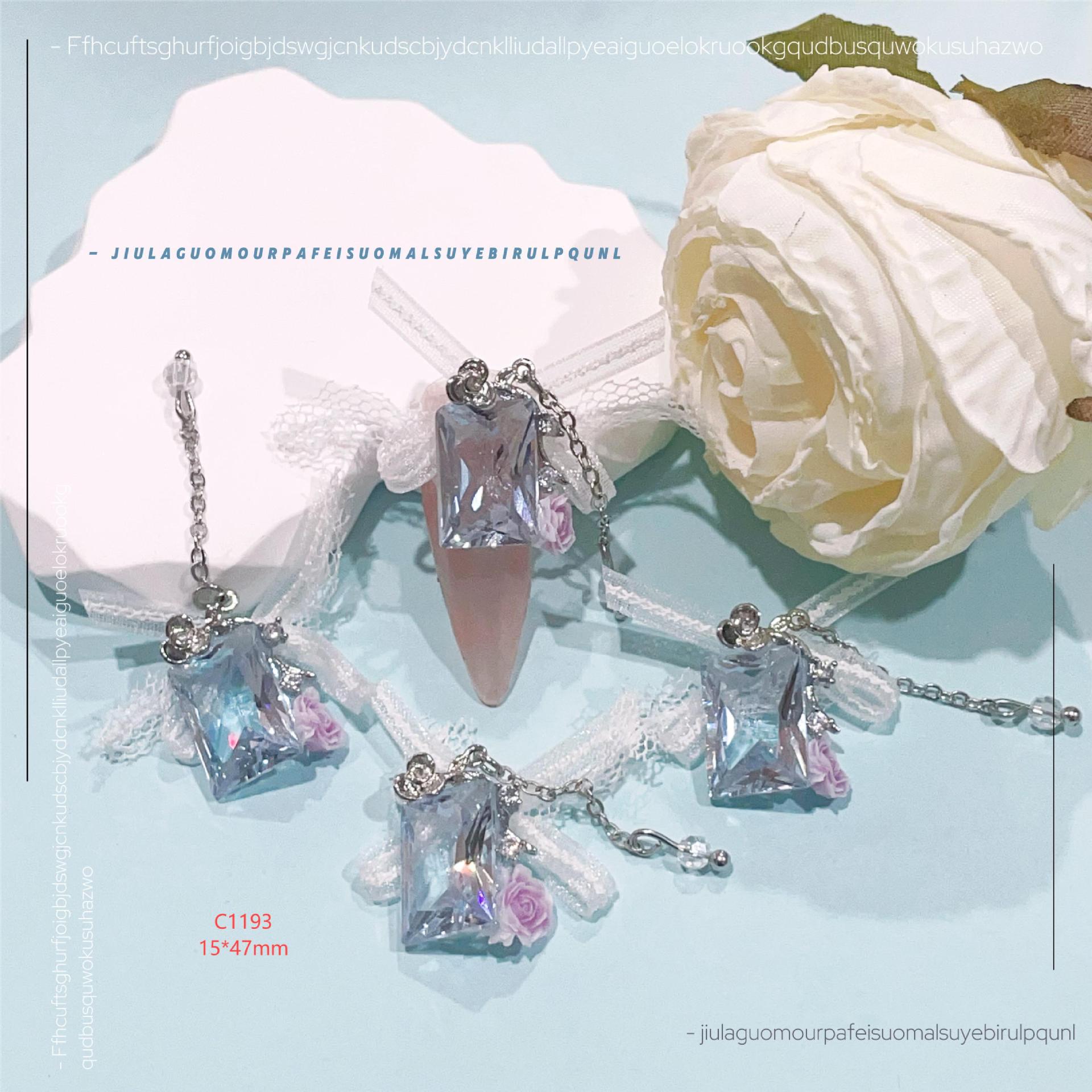 

Циркониевая органза с кисточкой-цепочкой и 35 подвесками для ногтей для кукольных аксессуаров и украшений для нейл-арта