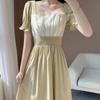 Large size women's clothing gentle wind dress women's summer new fat sister looking thin, covering the stomach over the knee long skirt