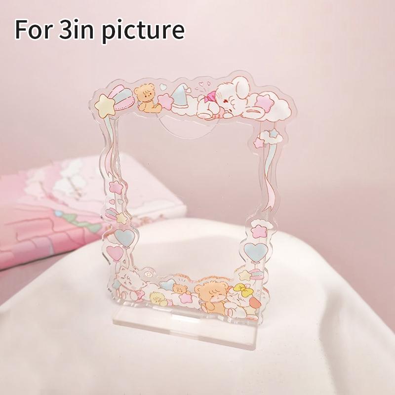 Acrylic Photocard Holder Frame Photocard Display Rack Photocard Poka Packing Supplies Idol Card Holder Desktop Photo Frame as picture show