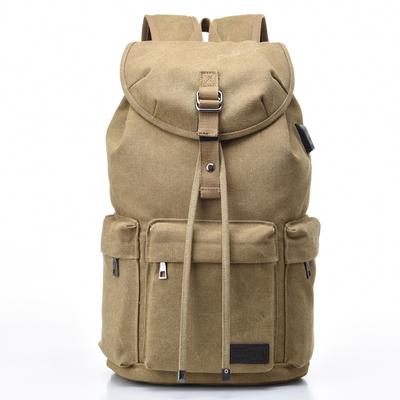 Freizeitrucksack mit mehreren Fächern Multifunktionaler Computerrucksack Canvas-Rucksack mit großer Kapazität