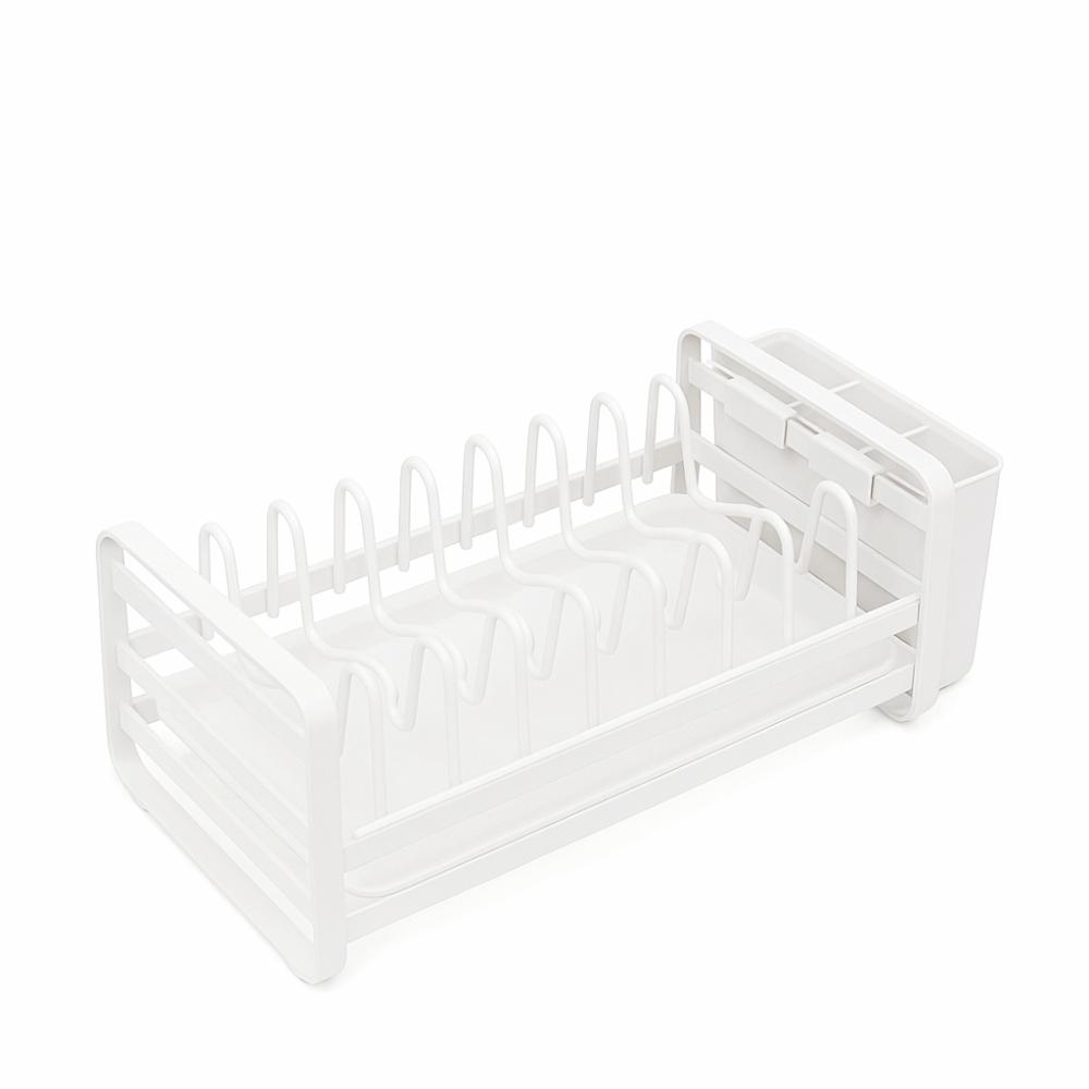 Multi-Functional Bowl Rack Pull-Out Design with Utensil Holder Drainage Storage Rack Carbon Steel Cabinet Drawer Rack
