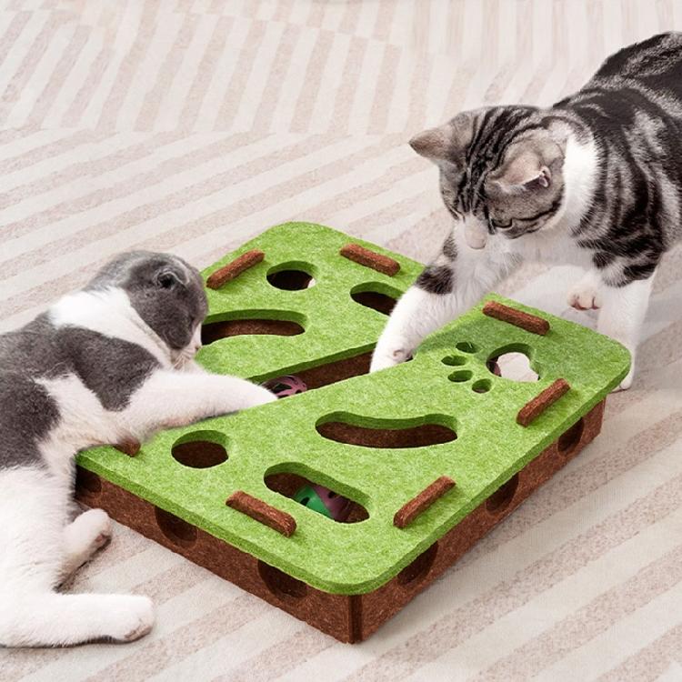 Decorative Cats SelfTeasing Box Maze Puzzle Toy with Bells Ball Cats Cognitive Development And Hunting Exercise