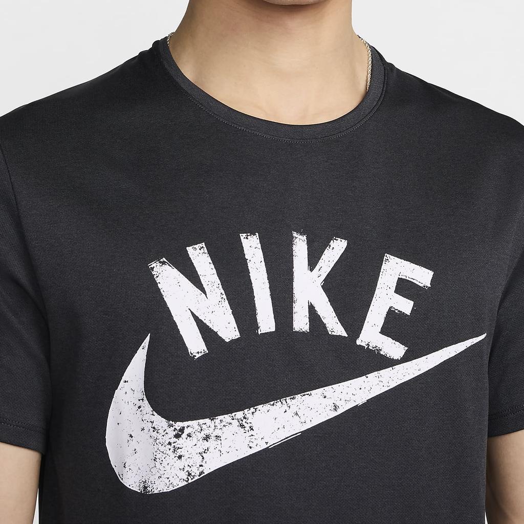 Nike Miler Dri-FIT Soft Lightweight Breathable Crew Neck Short Sleeve T-Shirt Men Tops Coal-Gray FV9900-010