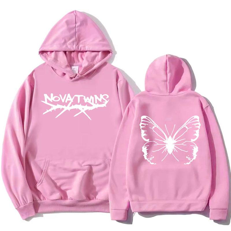 Nova Twins BLACK ROSES HOODIE Long Sleeve Fashion Printing Sweatshirt Autumn Fleece Women Men Pullovers Graphic Clothing Female