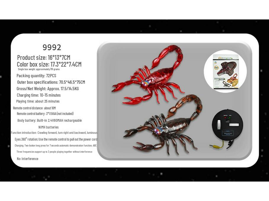 Bionic Remote-Controlled Animal Toy: Cockroach, Centipede, Frog, Crab, Prank Spider, Boa Constrictor, Mouse.