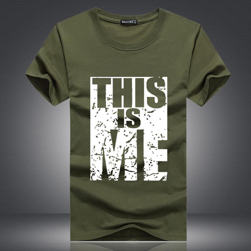 

Футболка с коротким рукавом IHUASU из хлопка, мужская модная свободная рубашка с коротким рукавом, напечатанная сострадательная рубашка XXXXXL зелёный