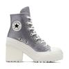 Converse Chuck 70 De Luxe Sequin High Heel Abrasion Breathable Mid-Top Espadrilles Women's Grey