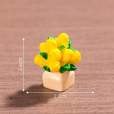 Miniatures de Maison de Poupée Bouquet Simulé Petite Plante en Pot Décoration de Maison Automobile Micro Paysage Accessoires de Décoration de Jardin