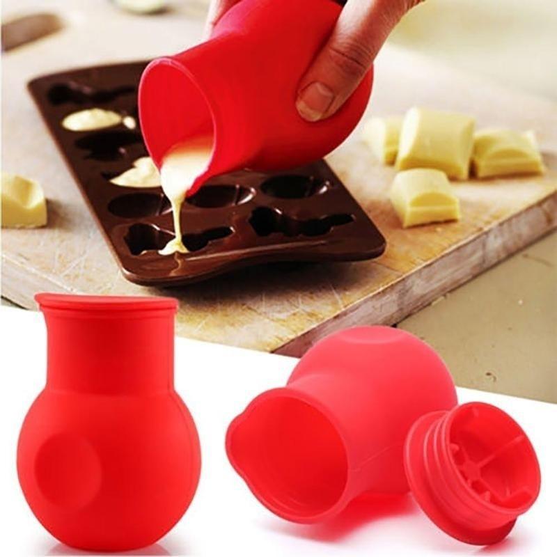 Molde para Derreter Chocolate Molho de Manteiga Leite Silicone Panela Cozinha Calor Microondas