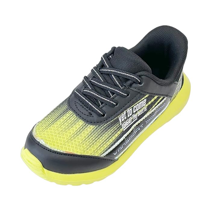 

VA701 Junior Sneakers [Vansport] Slip-On Hands-Free Lace-Free (Black/Yellow, 23.0 cm)