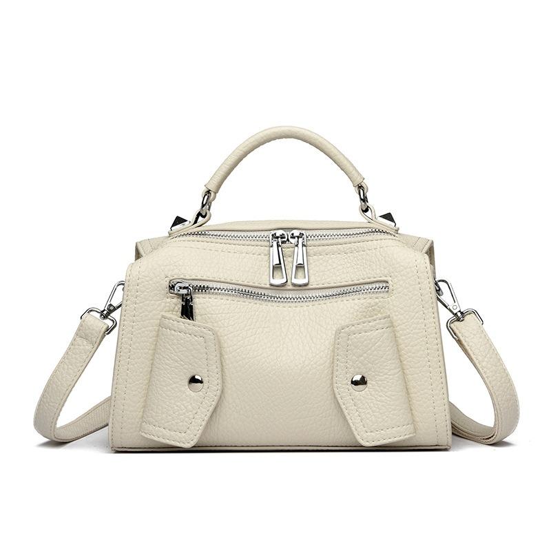 Women's bag new portable fashion lychee pattern commuter shoulder bag trend large capacity messenger bag