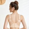 Embroidered Lace Adjustable Bra with Full Cup Soft Underwire Anti-sagging Bra Small Cup Bra for Large Breasts