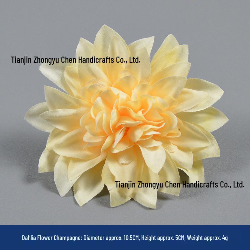 Champagne Silk Imitation Flowers for Hairpins, Hanfu Headdresses, Souvenirs, and Performance Accessories.