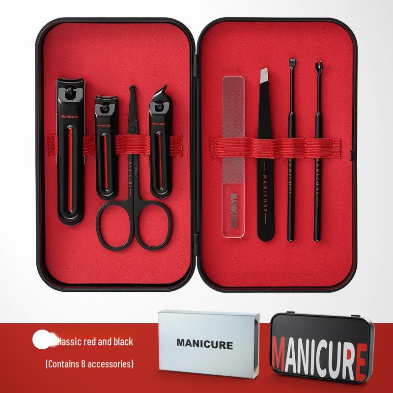 Anti-Splatter Cuticle and Nail Clipper Set - Household Manicure Tool for Trimming