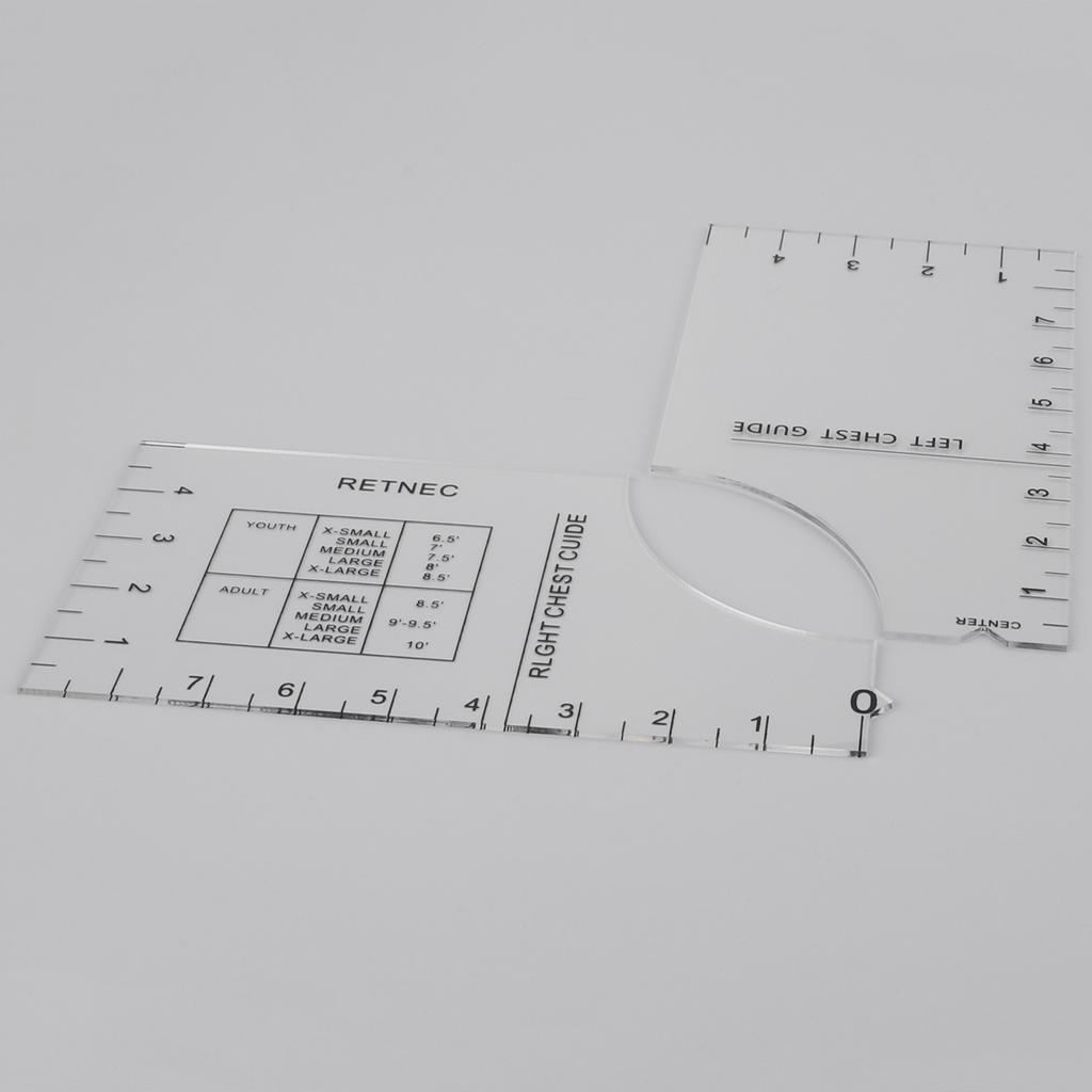 T Shirt Ruler Guide 18 Inch Acrylic Round Neck T Shirt Alignment Tool Sewing Supply for Heat Press Accessories