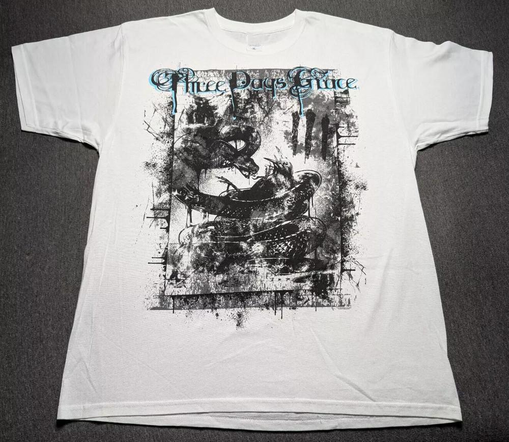 Three Days Grace White Snake vs Raven Rock Band T Shirt Full Size S-5XL Unisex T-Shirt XL