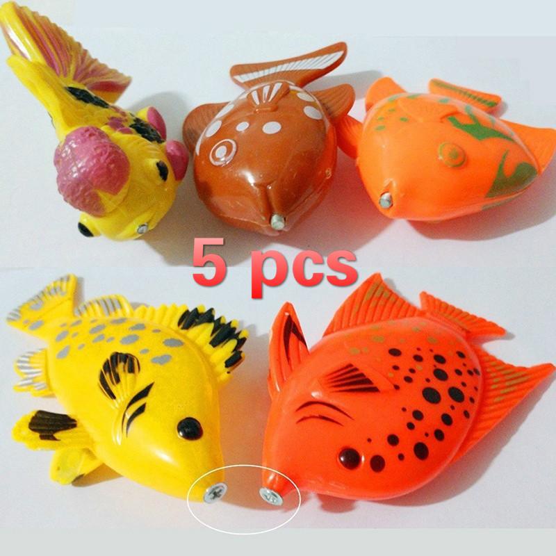 5 Pcs Fishing Toy Fish Rod Kids Toddler Children Play Bath Magnetic Game Toys