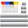 Set of 12Pcs Plastic Tip Darts Not Easy to Break and Bend Professional 14g Soft Tip Darts with Iron Nickel Plated Shaft