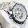 Men Hand-Winding Skeleton Automatic Mechanical Stainless Steel Sport Wrist Watch