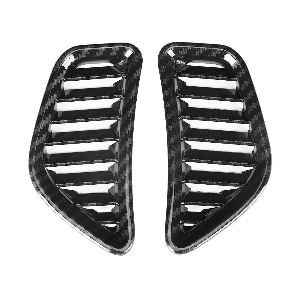 2pcs Front Upper Air Outlet Frame Carbon Fiber Pattern Fit for Toyota Prius Hatchback 19 20