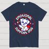 Emotional Support Dog Unisex 100% Cotton Summer Casual Cool Loose T-Shirt