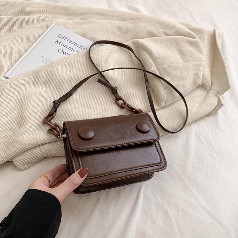 

Trendy Pu Leather Shoulder Bag For Women In 2023 Stylish Square Crossbody Design коричневий