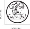 Custom Hair Stylist Sign Metal Wall Art Decor Personalized Salon Name Logo