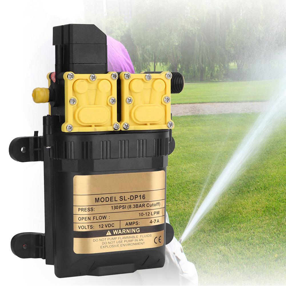 12V High Pressure Double Head Diaphragm Water Pump Electric Water Sprayer Pump