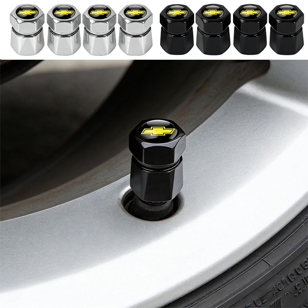 CCTNM1 4Pcs Metal Car Wheel Tire Valve Air Caps Stem Cover For Chevrolet Cruze Sonic Spark Onix Sail Camaro Colorado Trax Corsa Volt