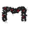 Flexible Artificial Maples Leaf Garlands Indoor Outdoors Halloween Theme Decors Easy Setups Sustainable Plastic Materials
