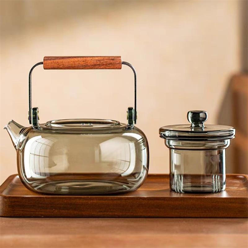 700ml High Borosilicate Glass Teapot Chinese Tea Ceremony Tea Kettle With Linner Strainer for Electric Ceramic Stove
