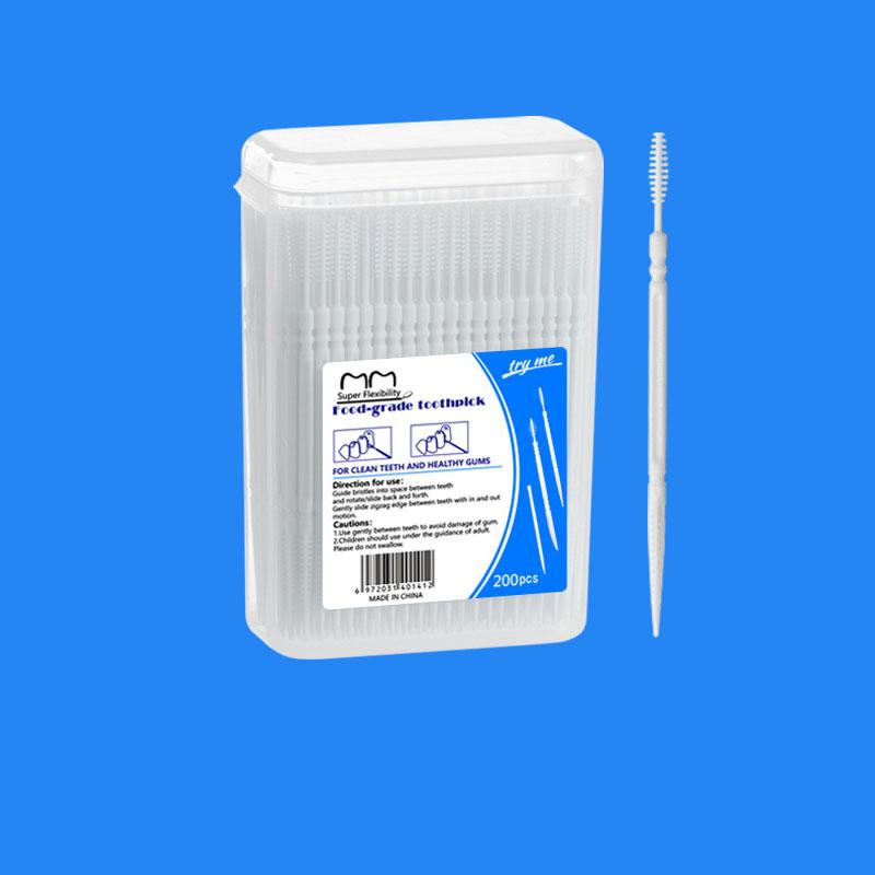 

200 шт /коробка Двусторонняя одноразовая зубная нить Зубная щетка Зубочистка Уход за гигиеной полости рта Семейный набор в коробке Портативный набор