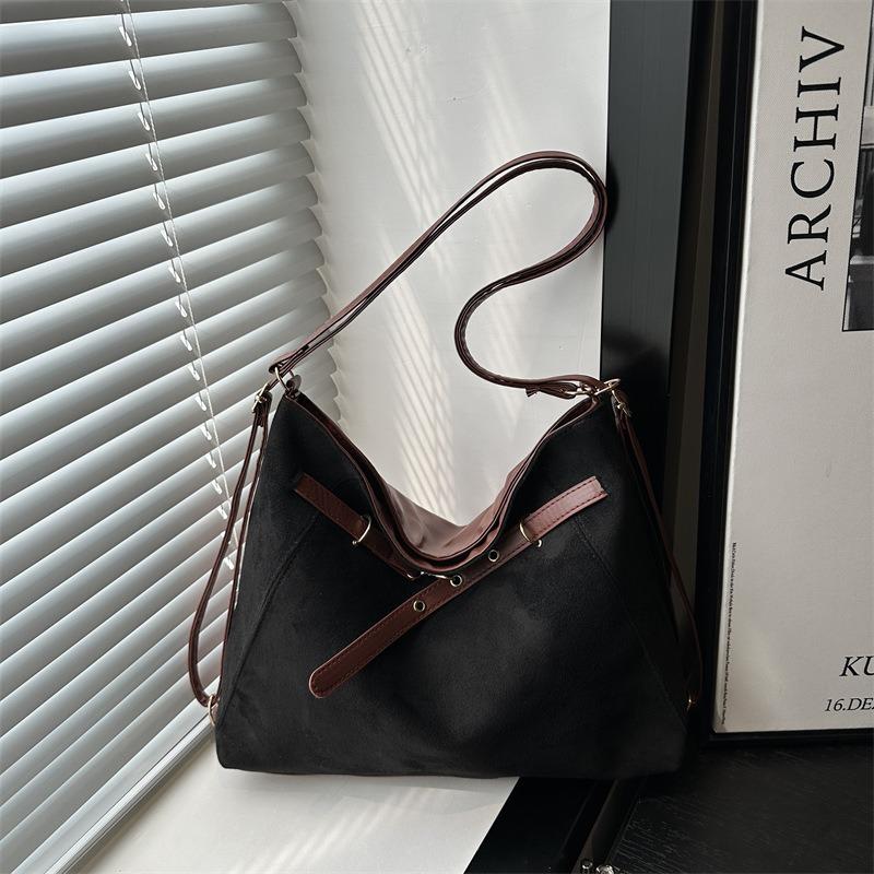 Herbst und Winter neue Retro-Tote-Bag mit großer Kapazität für Damen, lässig, einfach, für Pendler, Einzel-Schulter-, Doppel-Schulter-Umhängetasche