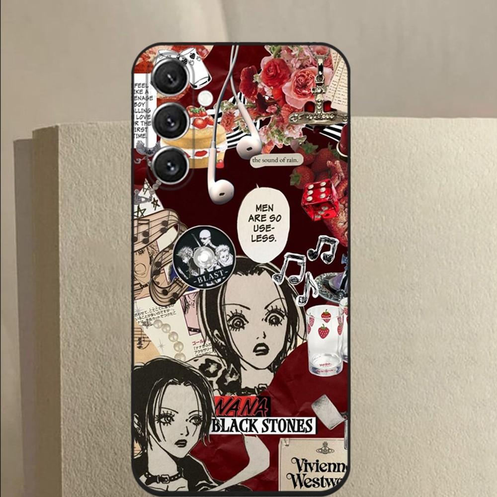 Tecknad Anime Oosaki Nana Fodral För Samsung Galaxy A13,A21s,A22,A31,A32,A52,A53,A71,A80,A91 Mjukt Svart Fodral