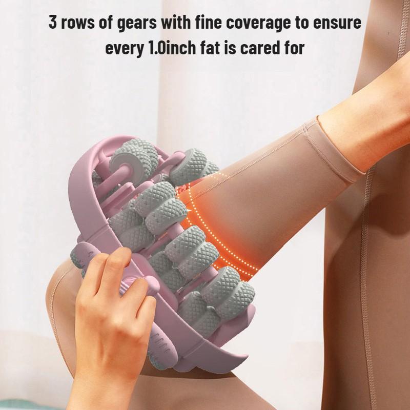 Massage Roller with Dual Row Nodes Slimming Massager for Leg Waist Arm Buttocks Muscle Relaxation Pain Relief Home Spa Use