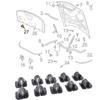 Bonnet Fasteners For V W Rivet Retainer Pad Clip Bonnet Holder Car Hood Bonnet Insulation Clips