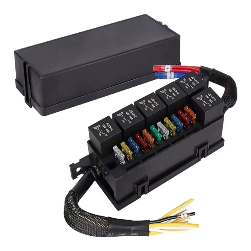 Space Saving 11 Slot Fuses Panel Central Control Box Relays For Secure Power Supply In Car, Trailers, And Medium Trucks