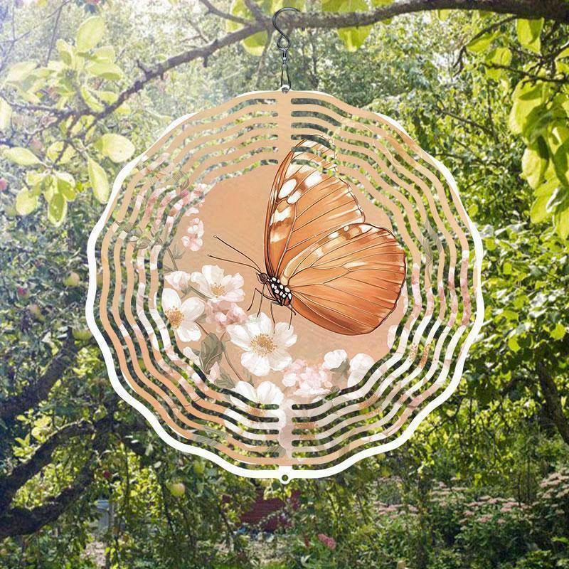 10 Inch Hanging Wind Spinner with 360 Degree Hook for Balcony Garden Decor Spring Summer Outdoor Decoration