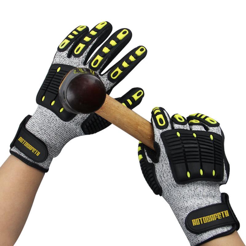 Ruima Level 5 Cut-Resistant TPR Impact Work Gloves M