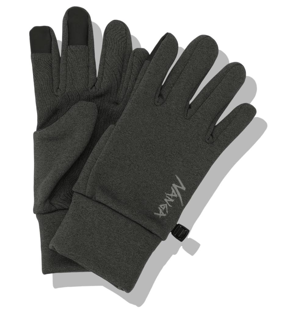 NANGA POLARTEC POWER STRETCH GLOVES, Polartec Power Stretch Gloves for Men and Women, Smartphone Compatible (Color: Gray) (Size: M)