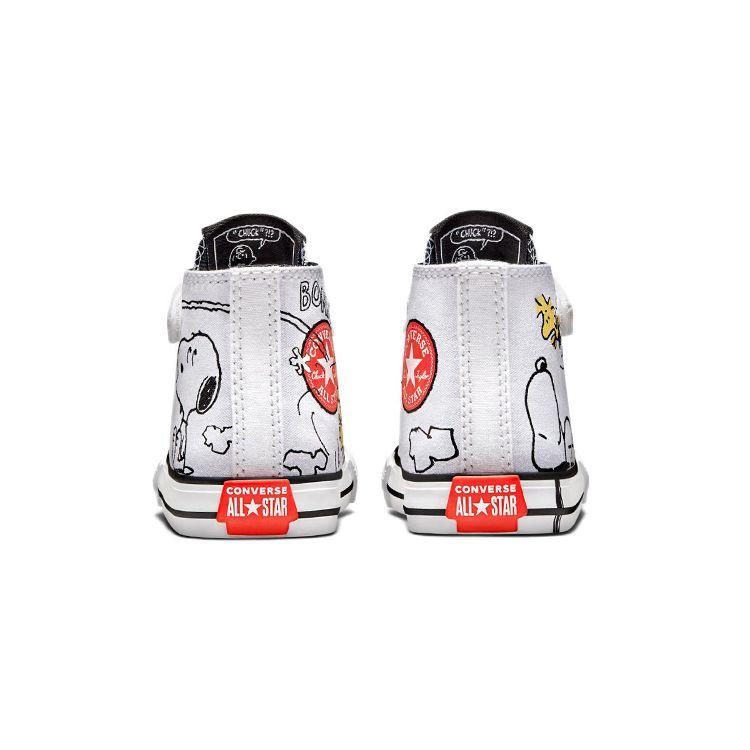 Converse Peanuts X  Chuck Taylor All Star High Top Casual Canvas Shoes Baby Sneakers White Black A01868C