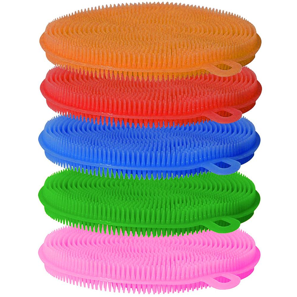 Multi-purpose Safe Silicone Brush Cleaning Mat Pads Heat-Resistant Dish Washing Brush Cleaner